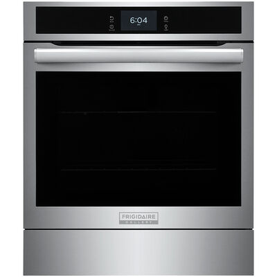 Frigidaire Gallery 24 in. 2.8 cu. ft. Steam Electric Single Wall Oven with True European Convection - Stainless Steel | GCWS2438AF