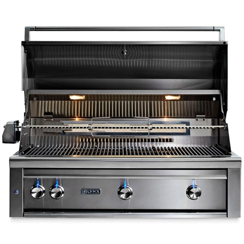 Lynx Professional 42 in. 3-Burner Built-In Liquid Propane Gas Grill with Rotisserie & Smoker Box - Stainless Steel, , hires