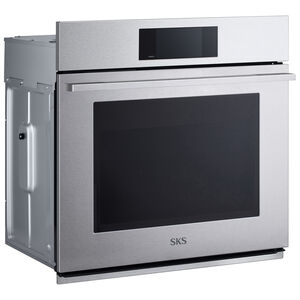 SKS Transitional 30 in. 4.7 cu. ft. Smart Steam Electric Single Wall Oven with True European Convection - Stainless Steel, , hires