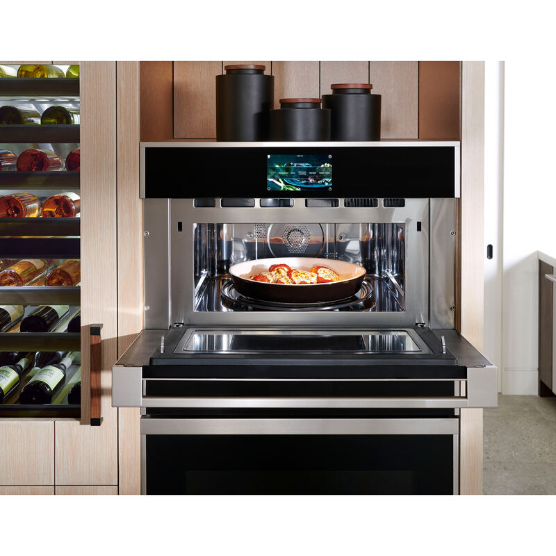 Monogram Minimalist Series 30 in. 1.7 cu. ft. Electric Smart Wall Oven with True European Convection - Stainless Steel, , hires