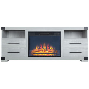 Manhattan Comfort Richmond 60" Fireplace Console - Gray, , hires