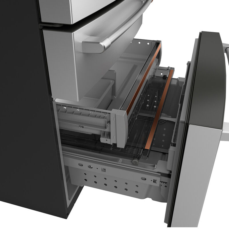 Cafe 36 in. 28.7 cu. ft. Smart 4-Door French Door Refrigerator with Internal Water Dispenser - Stainless Steel, Stainless Steel, hires