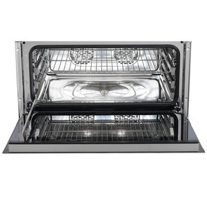 Wolf M Series 30 in. 2.4 cu. ft. Electric Wall Oven with Dual Convection & Steam Clean - Black, , hires