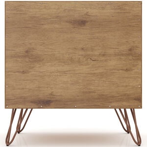 Manhattan Comfort Rockefeller Mid-Century Modern 1-Drawer Nightstand Textured Gray, , hires