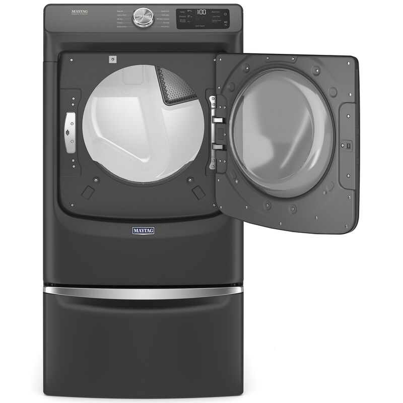 Maytag 27 in. 7.3 cu. ft. Front Loading Electric Dryer with 10 Dryer Programs, 7 Dry Options, Wrinkle Care & Sensor Dry - Volcano Black, , hires