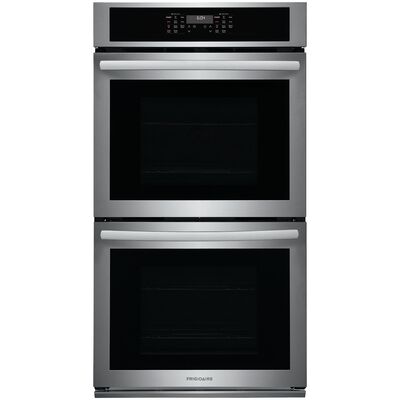 Frigidaire 27 in. 7.6 cu. ft. Top Control Electric Double Wall Oven with Standard Convection - Stainless Steel | FCWD2730AS
