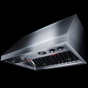 JennAir Pro-Style 30 in. Ducted Canopy Pro Style Style Range Hood with 600 CFM, 4 Fan Speeds & 2 Halogen Lights - Stainless Steel, , hires