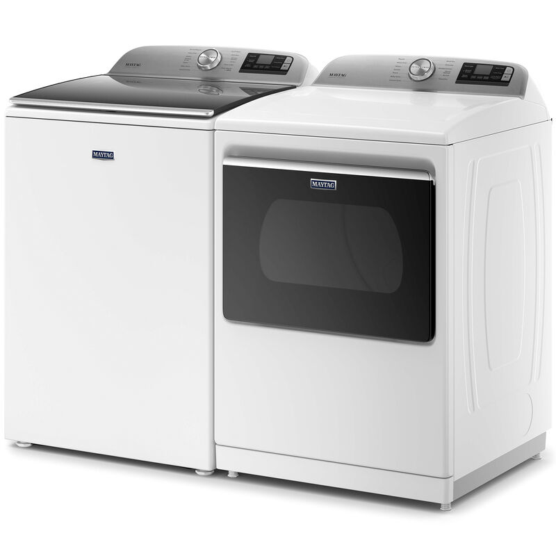 Maytag 27 in. 5.3 cu. ft. Smart Top Load Washer with Extra Power Button & Sanitize with Oxi - White, White, hires