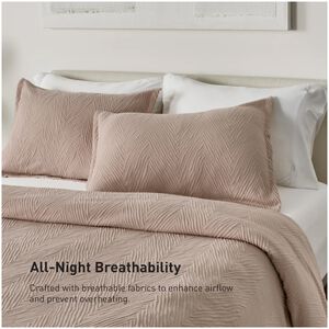 BEDGEAR Performance Duvet & 2pc Sham Set, Arrowhead, Blush, King, , hires