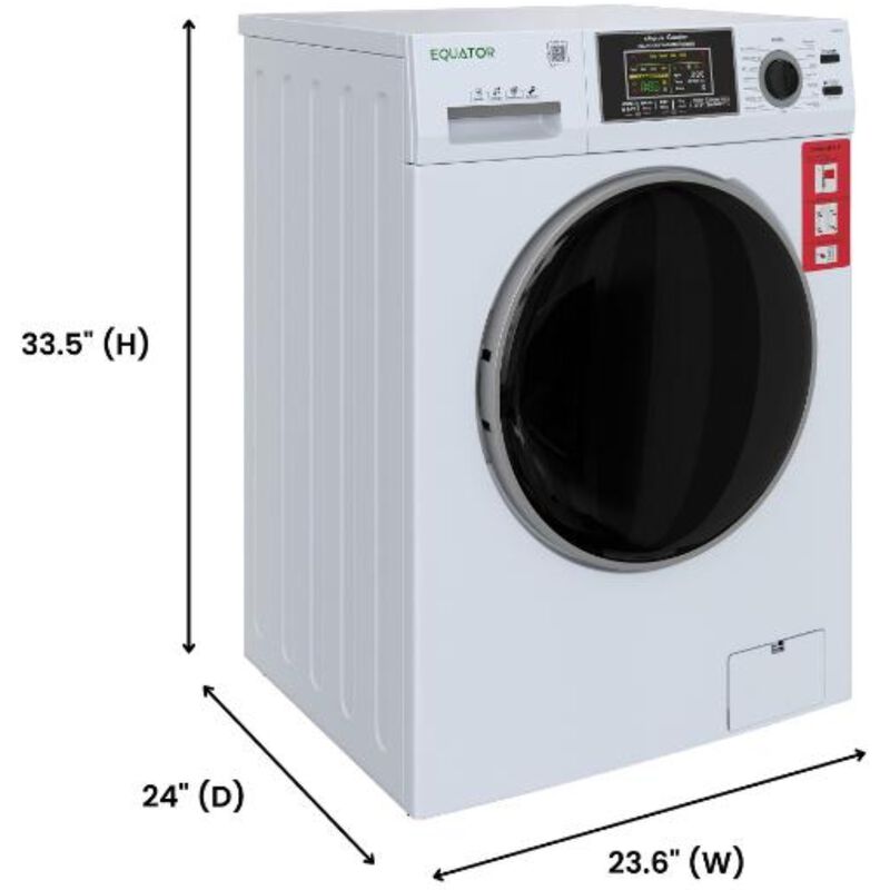 Equator Max 24 in. 2.47 cu. ft. Electric Front Load Convertible (Vented/Ventless) All-in-One Combo with Pet Cycle, Sanitize Cycle & Sensor Dry - White, , hires