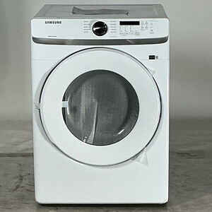 Samsung 27 in. 7.5 cu. ft. Stackable Gas Dryer with Sanitize Cycle & Sensor Dry - White (Open Box Good Condition), , hires