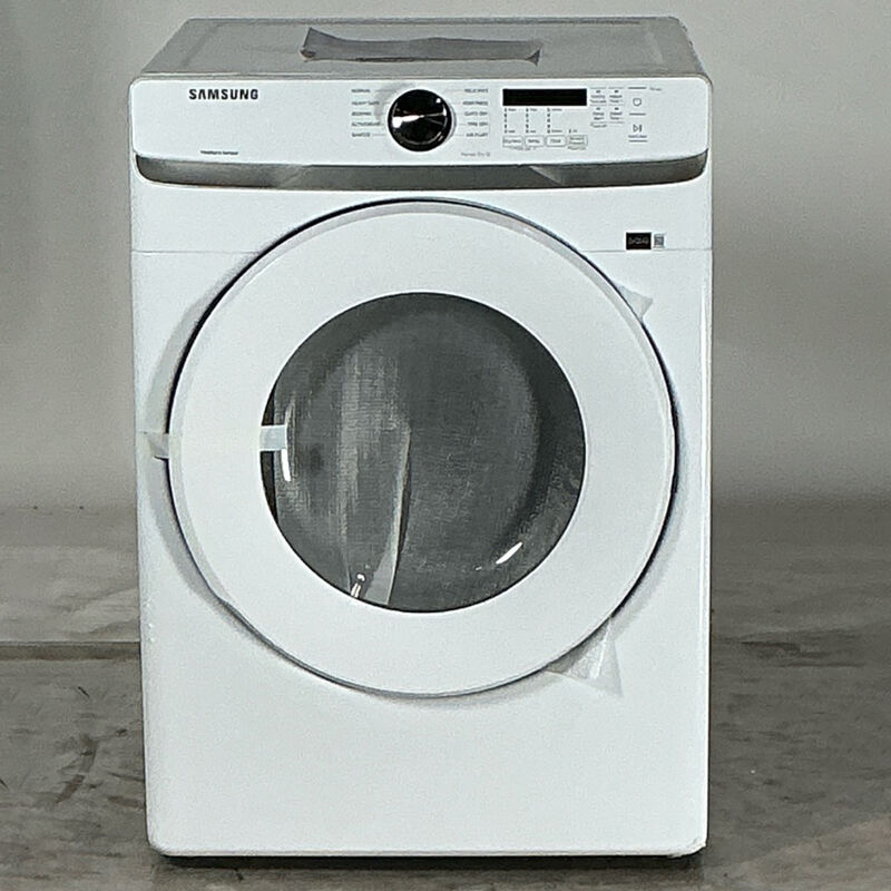 Samsung 27 in. 7.5 cu. ft. Stackable Gas Dryer with Sanitize Cycle & Sensor Dry - White (Open Box Good Condition), , hires