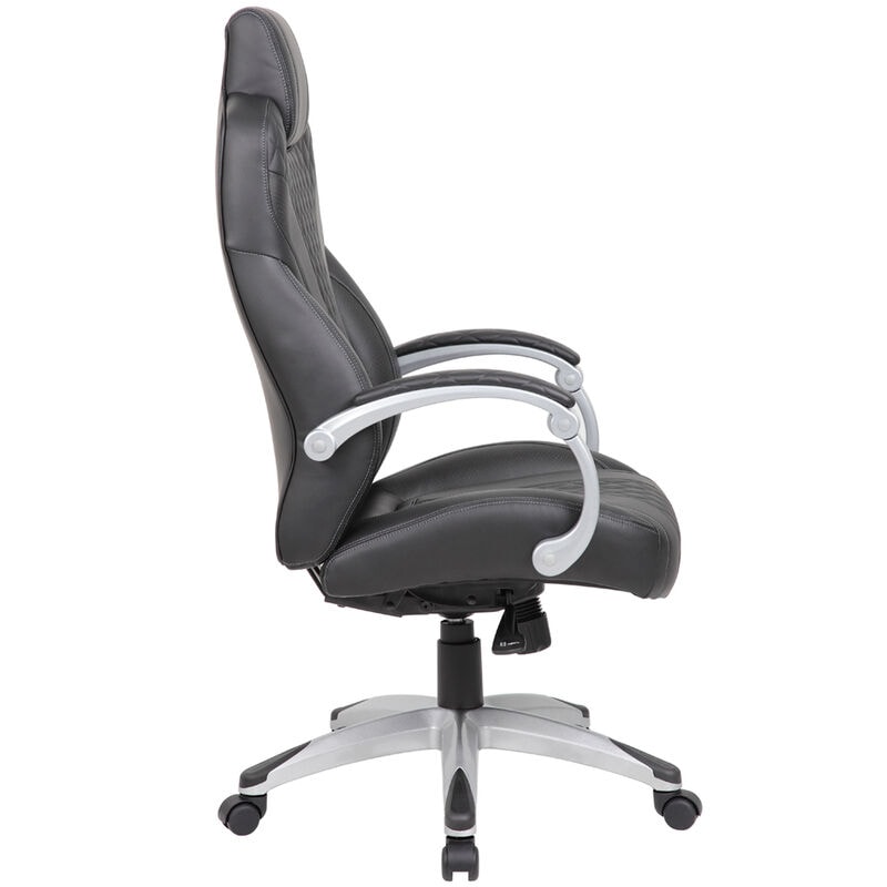 Boss Executive Hinged Arm Caressoft Chair - Black, , hires