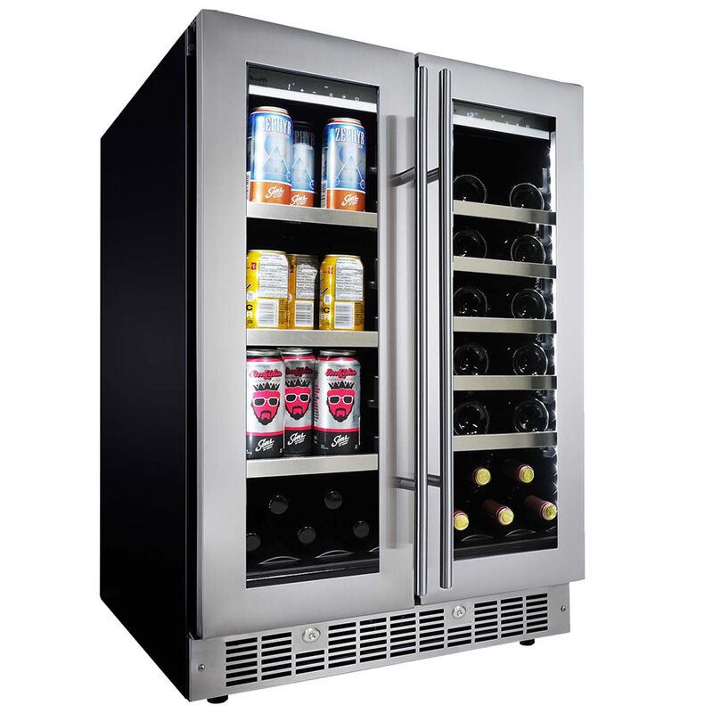 Danby Appliances 24 in. Built-In 4.5 cu. ft. Compact Beverage Center with Adjustable Shelves & Digital Control - Stainless Steel, , hires
