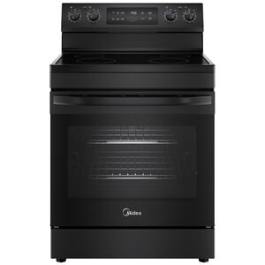 Midea 30 in. 6.3 cu. ft. Electric Range with Radiant Burners - Black, Black, hires