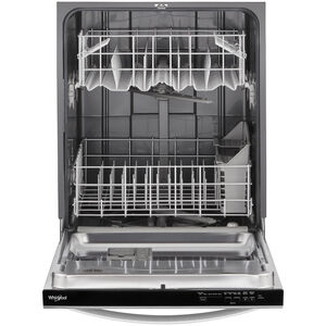 Whirlpool 24 in. Built-In Dishwasher with Top Control, 55 dBA Sound Level, 12 Place Settings, 4 Wash Cycles & Sanitize Cycle - Stainless Steel, , hires