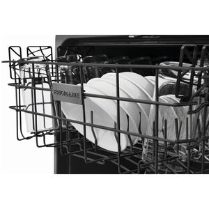 Frigidaire 24 in. Built-In Dishwasher with Top Control, 52 dBA Sound Level, 14 Place Settings, 4 Wash Cycles & Sanitize Cycle - Black Stainless Steel, Black Stainless Steel, hires