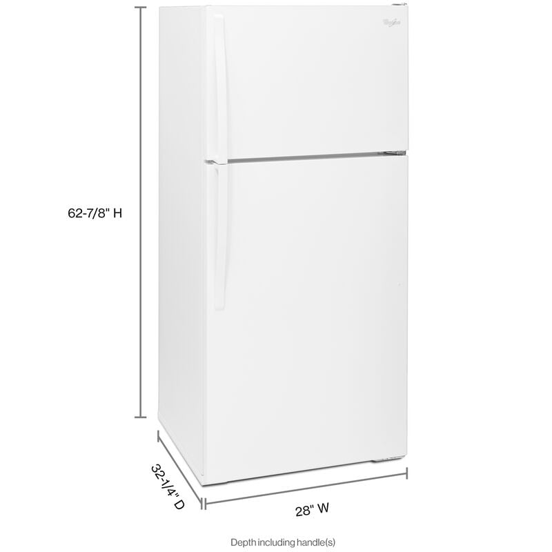Whirlpool 28 in. 14.3 cu. ft. Top Freezer Refrigerator - White, White, hires