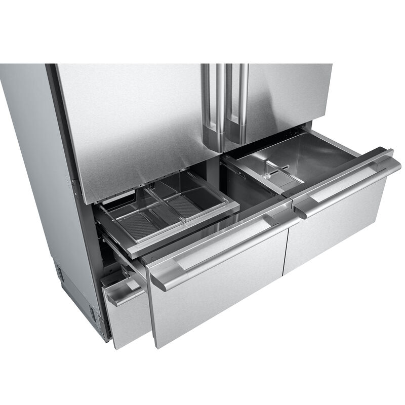 Signature Kitchen Suite 48 in. 26 cu. ft. Built-In Smart Counter Depth 6-Door French Door Refrigerator with Internal Water Dispenser - Custom Panel Ready, , hires