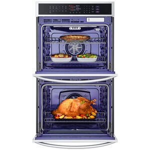 LG 30 in. 9.4 cu. ft. Smart Front Control SteamElectric Double Wall Oven with True European Convection - PrintProof Stainless Steel, , hires