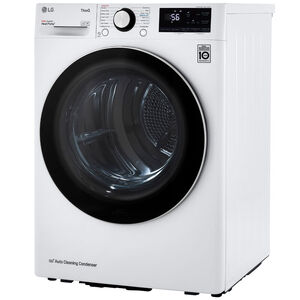 LG 24 in. 4.2 cu. ft. Smart Stackable Ventless Electric Dryer with Heat Pump, Sensor Dry & Sanitize Cycle - White, White, hires
