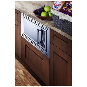 Summit 23" 0.9 Cu. Ft. Built-In Microwave with 11 Power Levels - Stainless Steel, , hires