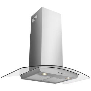 Frigidaire 36 in. Ducted Chimney Style Range Hood with 340 CFM, 3 Fan Speeds & 2 LED Lights - Stainless Steel, , hires
