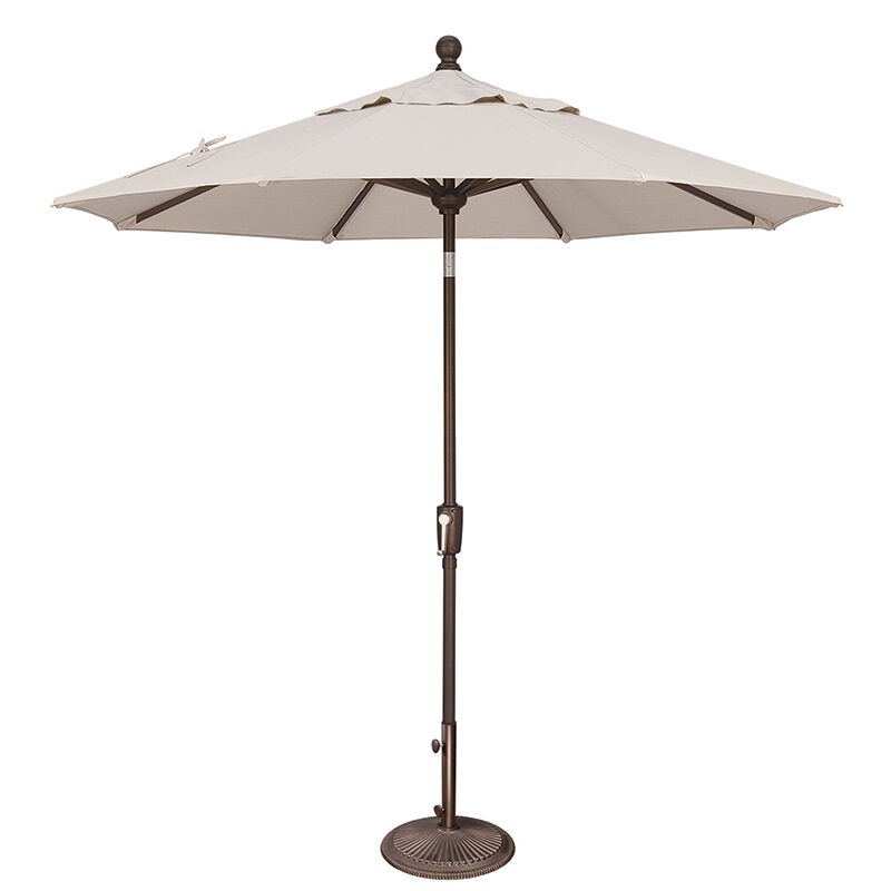 SimplyShade Catalina 7.5' Octagon Push Button Market Umbrella in Sunbrella Fabric - Natural, Natural, hires