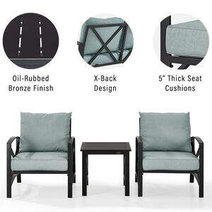 Crosley Kaplan Oil Rubbed Bronze 3 PC. Chat Set - Mist, , hires