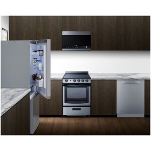 Summit 30 in. 16.1 cu. ft. Counter Depth Bottom Freezer Refrigerator with Ice Maker - Stainless Steel, , hires