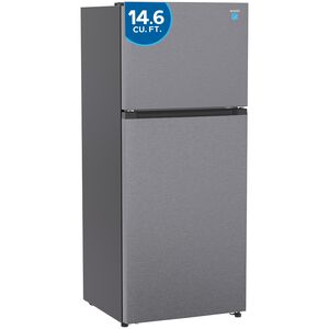 Avanti 28 in. 14.6 cu. ft. Counter Depth Garage-Ready Top Freezer Refrigerator - Stainless Steel, Stainless Steel, hires