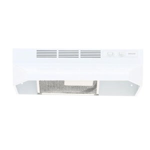 Broan 41000 Series 24 in. Ductless Standard Style Range Hood with 2 Fan Speeds & 1 LED Light - White, , hires