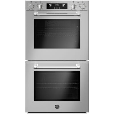 Bertazzoni 30" 8.2 Cu. Ft. Electric Double Wall Oven with Dual Convection & Self Clean - Stainless Steel | MAST30FDEXV