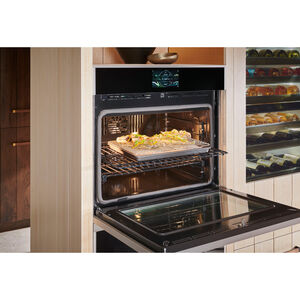 Monogram Minimalist Series 30 in. 5 cu. ft. Smart Speed Electric Single Wall Oven with True European Convection - Stainless Steel, , hires