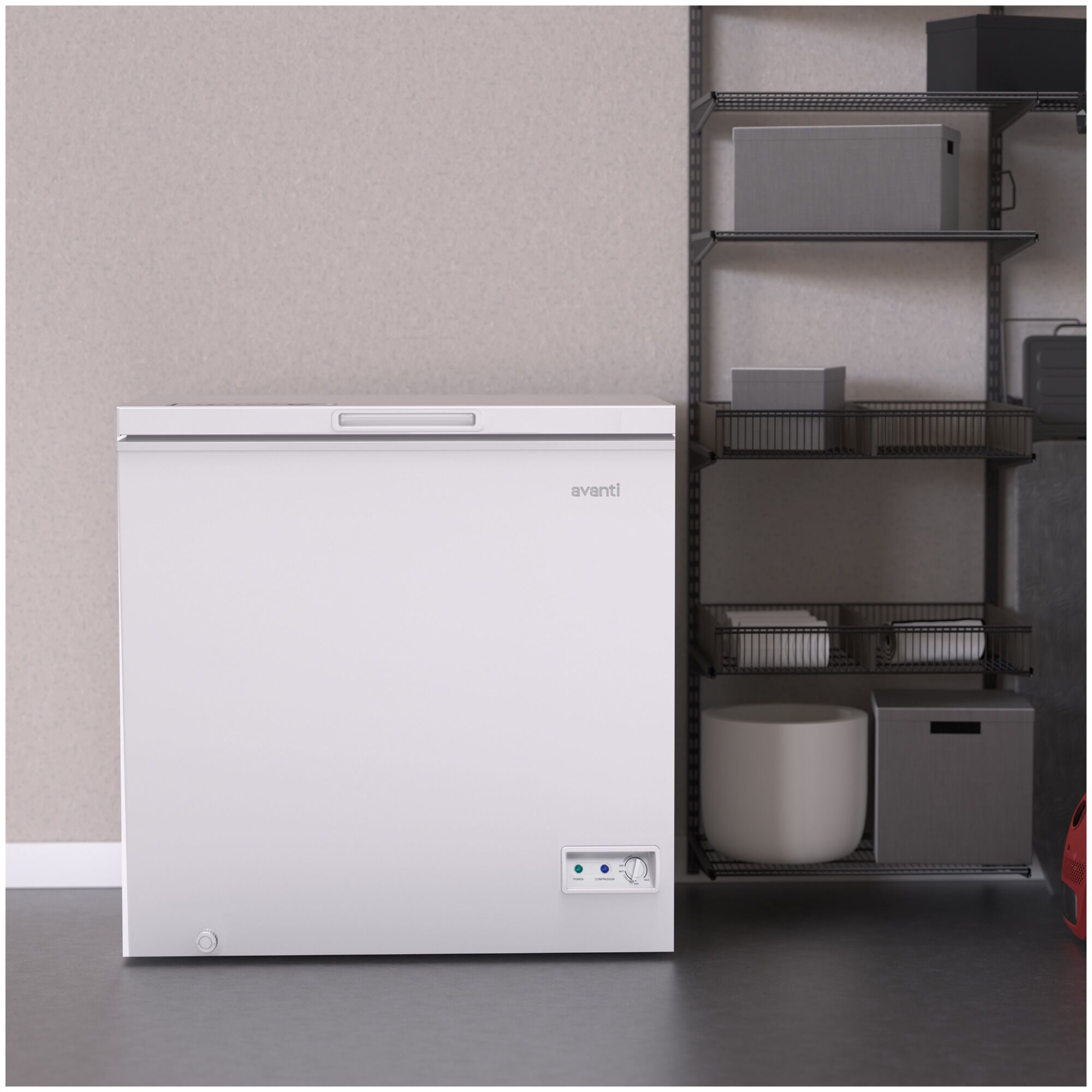 Avanti 33 in. 7.0 cu. ft. Garage-Ready Chest Freezer - White