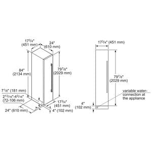 Bosch Benchmark Series 18 in. 8.6 cu. ft. Built-in Smart Double-Drawers Upright Freezer with Ice-Maker & Adjustable Shelves - Custom Panel Ready, , hires
