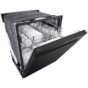 LG 24 in. Front Control Dishwasher with 52 dBa Sound Level, Dynamic Dry & Pocket - Black, Black, hires