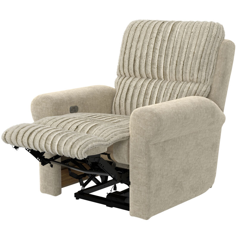 Jackson Furn Foxy Power Lay Flat Recliner with Zero Gravity - Porcelain, , hires