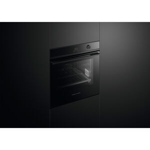 Fisher & Paykel Series 9 24 in. 3 cu. ft. Smart Electric Single Wall Oven with Standard Convection - Black, , hires