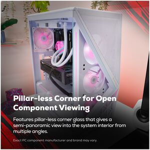 iBUYPOWER Slate Gaming Desktop with AMD Ryzen 7 7700X3D, 4 GHz, 8-Core CPU, AMD Radeon RX 9070 GRE, 12GB VRAM GPU, 32 GB RAM, 1 TB SSD & Windows 11 Home - White, , hires