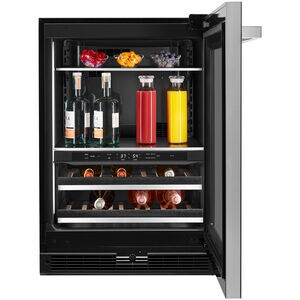 JennAir Noir Series 24 in. 5.0 cu. ft. Built-In Beverage Center with Fixed Shelves & Digital Control - Black, , hires