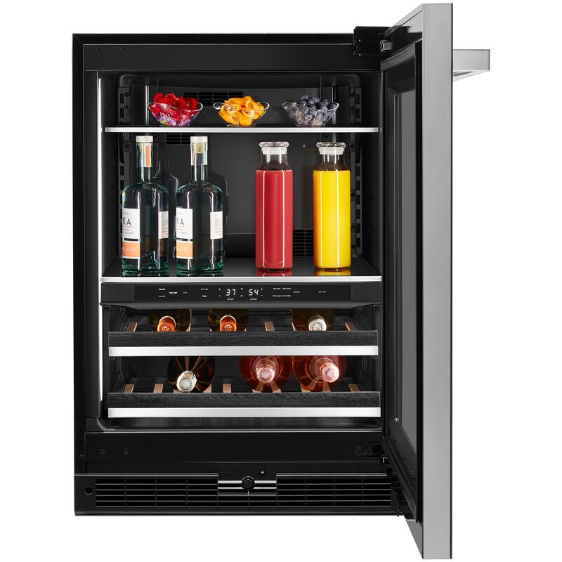 JennAir Noir Series 24 in. 5.0 cu. ft. Built-In Beverage Center with Fixed Shelves & Digital Control - Black, , hires
