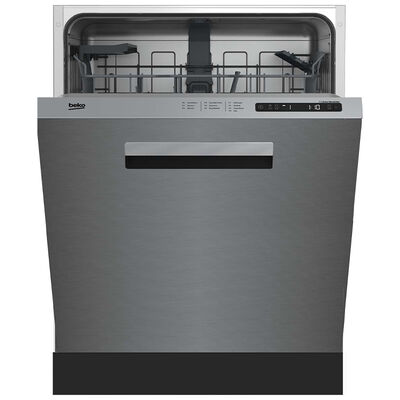 Beko 24 in. Built-In Dishwasher with Top Control, 48 dBA Sound Level, 14 Place Settings, 5 Wash Cycles & Sanitize Cycle - Stainless Steel | DDN25402X