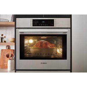 Bosch Benchmark Series 30 in. 4.6 cu. ft. Electric Wall Oven with Steam Convection & Self Clean - Stainless Steel, , hires