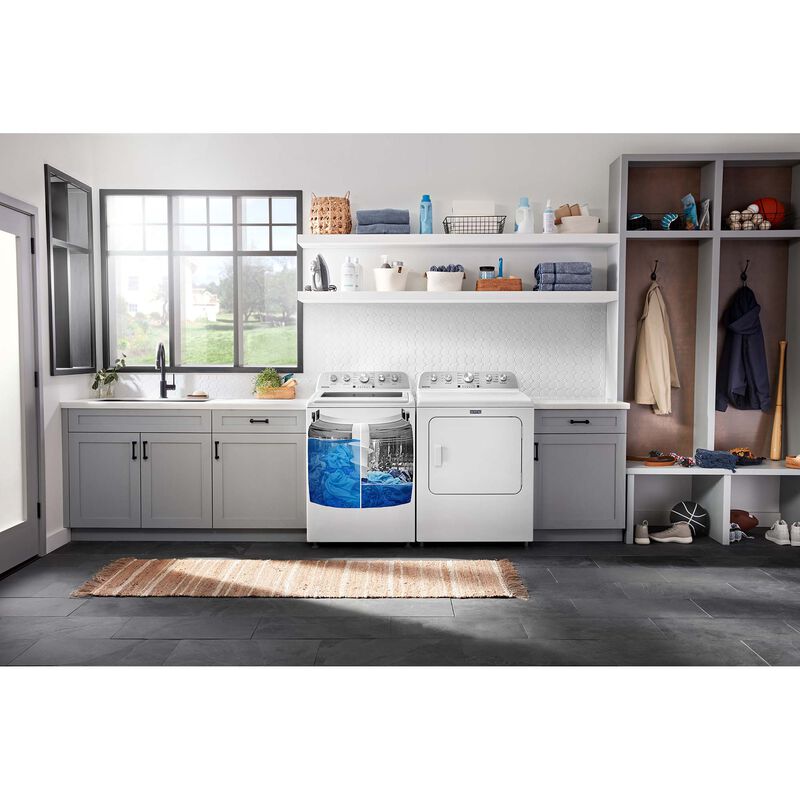 Maytag 28 in. 4.5 cu. ft. Top Load Washer with Agitator & Extra Power Button - White, , hires