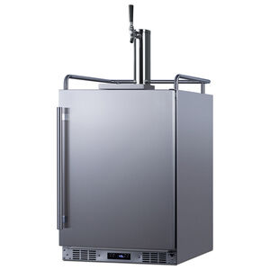 Summit 24 in. 5.6 cu. ft. Outdoor Beer Dispenser with 1 Tap, Digital Controls & Digital Thermostat - Stainless Steel, , hires