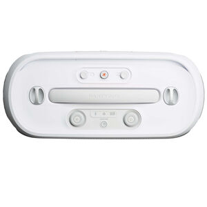 JBL Partybox On-The-Go 2 Plus Portable Party Speaker with Real-Time AI Vocal Removal, A Wireless Mic, Handle & Shoulder Strap - White, , hires