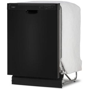 Whirlpool 24 in. Front Control Dishwasher with 57 dBa Sound Level & Pocket - Black, Black, hires