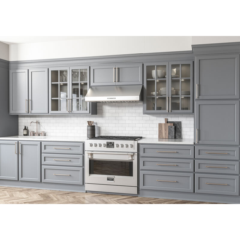 Zephyr 30 in. Convertible Canopy Pro Style Range Hood with 700 CFM, 6 Fan Speeds & 2 LED Lights - Stainless Steel, , hires