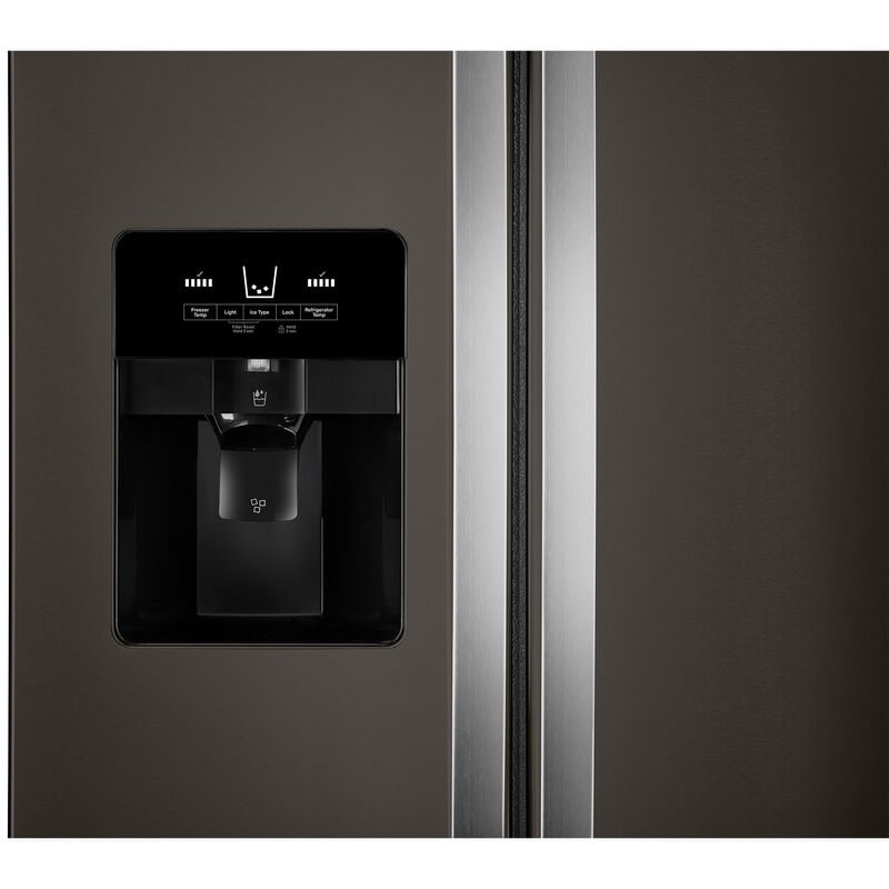 Whirlpool 36 in. 24.5 cu. ft. Side by Side Refrigerator with Ice & Water Dispenser - Black Stainless, Black Stainless, hires